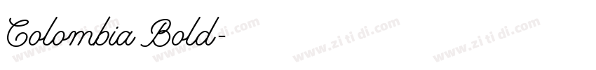 Colombia Bold字体转换